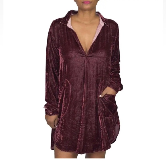 Free People x CP Shades Blue Bridget Mini Dress or Tunic S - Picture 14 of 16